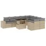Juego de sofás jardín con cojines beige 10 pzas ratán sintético de , Conjuntos de jardín - Ref: Foro24-3269389, Precio: 669,1...