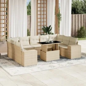 Juego de sofás jardín con cojines beige 10 pzas ratán sintético by , Garden sets - Ref: Foro24-3269368, Price: 732,43 €, Disc...