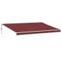 Toldo retráctil automático con luces LED burdeos 500x300 cm by , Awnings - Ref: Foro24-3214979, Price: 666,02 €, Discount: %