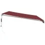Toldo retráctil automático con luces LED burdeos 500x300 cm by , Awnings - Ref: Foro24-3214979, Price: 666,02 €, Discount: %