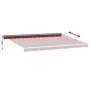 Toldo retráctil automático con luces LED burdeos 500x300 cm by , Awnings - Ref: Foro24-3214979, Price: 666,02 €, Discount: %