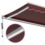 Toldo retráctil automático con luces LED burdeos 500x300 cm by , Awnings - Ref: Foro24-3214979, Price: 727,89 €, Discount: %
