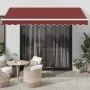 Toldo retráctil manual con luces LED burdeos 350x250 cm by , Awnings - Ref: Foro24-3214972, Price: 272,81 €, Discount: %