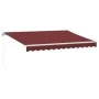 Toldo retráctil manual con luces LED burdeos 350x250 cm by , Awnings - Ref: Foro24-3214972, Price: 272,81 €, Discount: %