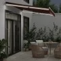 Toldo retráctil manual con luces LED burdeos 350x250 cm by , Awnings - Ref: Foro24-3214972, Price: 272,81 €, Discount: %