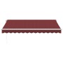 Toldo retráctil manual con luces LED burdeos 350x250 cm de , Toldos - Ref: Foro24-3214972, Precio: 272,60 €, Descuento: %