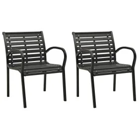 Garden chairs 2 units steel and WPC black by vidaXL, Garden chairs - Ref: Foro24-312034, Price: 221,26 €, Discount: %