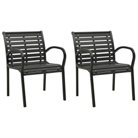Gartenstühle 2 Stk. Stahl und WPC schwarz von vidaXL, Gartenstühle - Ref: Foro24-312034, Preis: 224,85 €, Rabatt: %