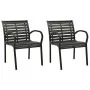 Garden chairs 2 units steel and WPC black by vidaXL, Garden chairs - Ref: Foro24-312034, Price: 221,26 €, Discount: %