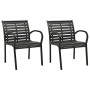 Sillas de jardín 2 unidades acero y WPC negro de vidaXL, Sillas de jardín - Ref: Foro24-312034, Precio: 207,09 €, Descuento: %