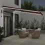 Toldo retráctil automático con luces LED burdeos 400x350 cm by , Awnings - Ref: Foro24-3214985, Price: 599,10 €, Discount: %