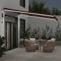 Toldo retráctil automático con luces LED burdeos 400x350 cm by , Awnings - Ref: Foro24-3214985, Price: 622,42 €, Discount: %