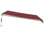 Toldo retráctil automático con luces LED burdeos 400x350 cm by , Awnings - Ref: Foro24-3214985, Price: 599,10 €, Discount: %