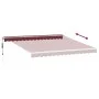 Toldo retráctil automático con luces LED burdeos 400x350 cm by , Awnings - Ref: Foro24-3214985, Price: 599,10 €, Discount: %