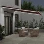 Toldo retráctil manual con luces LED burdeos 450x350 cm von , Markisen - Ref: Foro24-3214987, Preis: 410,82 €, Rabatt: %