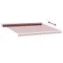 Toldo retráctil manual con luces LED burdeos 450x350 cm von , Markisen - Ref: Foro24-3214987, Preis: 410,82 €, Rabatt: %
