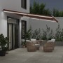 Toldo retráctil manual con luces LED marrón 500x350 cm by , Awnings - Ref: Foro24-3215396, Price: 494,36 €, Discount: %