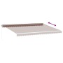 Toldo retráctil manual con luces LED marrón 500x350 cm by , Awnings - Ref: Foro24-3215396, Price: 494,36 €, Discount: %