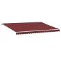 Toldo retráctil manual con luces LED burdeos 500x350 cm by , Awnings - Ref: Foro24-3214991, Price: 506,40 €, Discount: %