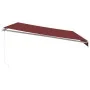 Toldo retráctil manual con luces LED burdeos 500x350 cm by , Awnings - Ref: Foro24-3214991, Price: 506,40 €, Discount: %