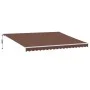 Toldo retráctil automático con luces LED marrón 450x300 cm by , Awnings - Ref: Foro24-3215382, Price: 628,76 €, Discount: %
