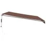 Toldo retráctil automático con luces LED marrón 450x300 cm by , Awnings - Ref: Foro24-3215382, Price: 628,76 €, Discount: %