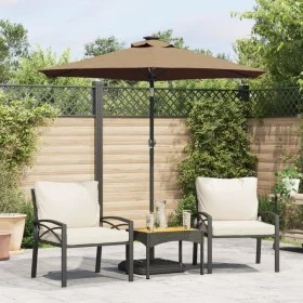 Sombrilla de jardín con poste de acero taupe 225x225x212 cm by , Umbrellas - Ref: Foro24-4005061, Price: 53,41 €, Discount: %