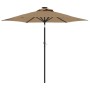 Sombrilla de jardín con poste de acero taupe 225x225x212 cm by , Umbrellas - Ref: Foro24-4005061, Price: 59,73 €, Discount: %