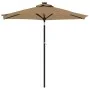 Gartenschirm mit Stahlmast in Taupe 225x225x212 cm von , Sonnenschirme - Ref: Foro24-4005061, Preis: 53,39 €, Rabatt: %