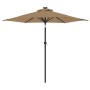 Sombrilla de jardín con poste de acero taupe 225x225x212 cm by , Umbrellas - Ref: Foro24-4005061, Price: 59,73 €, Discount: %