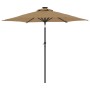 Sombrilla de jardín con poste de acero taupe 225x225x212 cm by , Umbrellas - Ref: Foro24-4005061, Price: 59,73 €, Discount: %