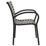 Sillas de jardín 2 unidades acero y WPC negro de vidaXL, Sillas de jardín - Ref: Foro24-312034, Precio: 207,09 €, Descuento: %