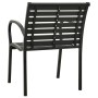 Sillas de jardín 2 unidades acero y WPC negro de vidaXL, Sillas de jardín - Ref: Foro24-312034, Precio: 207,09 €, Descuento: %