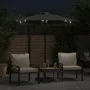 Gartenschirm mit LED-Beleuchtung, Stahlmast in Anthrazit, 225x225x212 cm. von , Sonnenschirme - Ref: Foro24-4005068, Preis: 7...