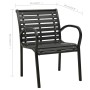 Sillas de jardín 2 unidades acero y WPC negro de vidaXL, Sillas de jardín - Ref: Foro24-312034, Precio: 207,09 €, Descuento: %