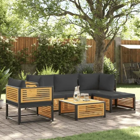 Set de sofás de jardín con cojines 6 pzas madera maciza acacia by , Garden sets - Ref: Foro24-3214880, Price: 748,57 €, Disco...