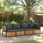 Set sofás de jardín con cojines 4 pzas madera maciza de acacia by , Garden sets - Ref: Foro24-3214889, Price: 538,92 €, Disco...
