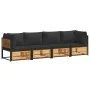 Set sofás de jardín con cojines 4 pzas madera maciza de acacia by , Garden sets - Ref: Foro24-3214889, Price: 538,92 €, Disco...