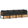 Set sofás de jardín con cojines 4 pzas madera maciza de acacia by , Garden sets - Ref: Foro24-3214889, Price: 548,71 €, Disco...
