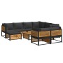 Set de sofás de jardín con cojines 10 pzas madera maciza acacia de , Conjuntos de jardín - Ref: Foro24-3214894, Precio: 1,00 €