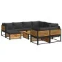 Set de sofás de jardín con cojines 10 pzas madera maciza acacia de , Conjuntos de jardín - Ref: Foro24-3214894, Precio: 1,00 ...