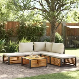 Set de sofás de jardín con cojines 6 pzas madera maciza acacia by , Garden sets - Ref: Foro24-3214905, Price: 659,23 €, Disco...