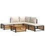 Gartensofa-Set mit 6-teiligen massiven Akazienholz-Kissen. von , Gartensets - Ref: Foro24-3214905, Preis: 658,65 €, Rabatt: %