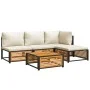 Set de sofás de jardín con cojines 5 pzas madera maciza acacia by , Garden sets - Ref: Foro24-3214907, Price: 559,12 €, Disco...