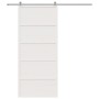 Puerta de granero madera maciza pino blanca 90x208 cm de , Puertas - Ref: Foro24-850633, Precio: 139,03 €, Descuento: %