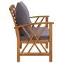 Banco de jardín con cojines 119 cm madera maciza de acacia de vidaXL, Bancos de jardín - Ref: Foro24-310271, Precio: 192,83 €...