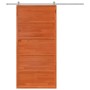 Puerta de granero madera maciza pino marrón miel 100x208 cm by , Doors - Ref: Foro24-850631, Price: 107,31 €, Discount: %
