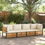 Set sofás de jardín con cojines 4 pzas madera maciza de acacia by , Garden sets - Ref: Foro24-3214918, Price: 525,55 €, Disco...
