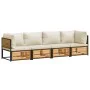 Set sofás de jardín con cojines 4 pzas madera maciza de acacia by , Garden sets - Ref: Foro24-3214918, Price: 516,52 €, Disco...