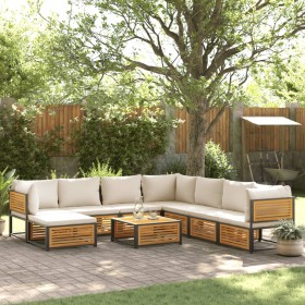 Set de sofás de jardín con cojines 9 pzas madera maciza acacia by , Garden sets - Ref: Foro24-3214926, Price: 1,00 €, Discoun...
